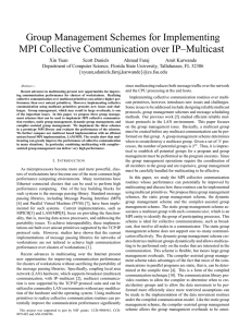 Group Management Schemes for Implementing MPI Collective Communication over IP–Multicast