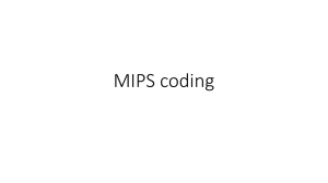 MIPS coding