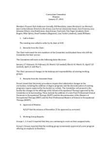 Curriculum Committee Minutes January 27, 2014