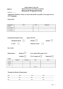Research Proposal Form