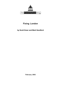 Fixing London by Scott Greer and Mark Sandford February 2003