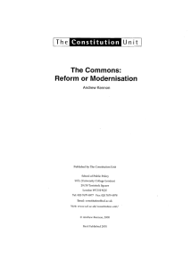 Commons: The Reform or Modernisation Kennon