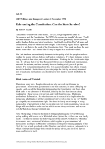 Reinventing the Constitution: Can the State Survive?