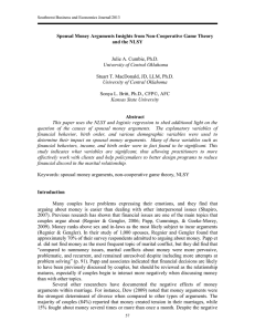 Spousal Money Arguments Insights from Non-Cooperative Game Theory and the NLSY Abstract