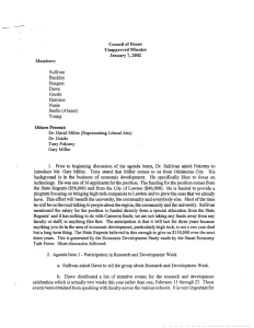 Unapproved Minutes January 7,2002 Members: Sullivan