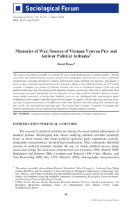 Memories of War: Sources of Vietnam Veteran Pro- and David Flores 1