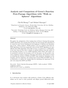 Analysis and Comparison of Green’s Function First-Passage Algorithms with “Walk on
