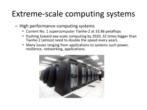 Extreme-scale computing systems – High performance computing systems