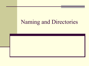 Naming and Directories