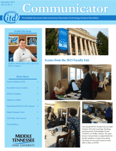 Communicator Scenes from the 2015 Faculty Fair Inside this issue More News