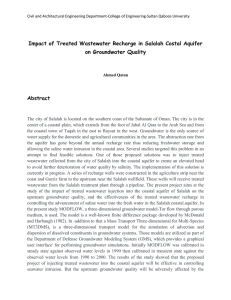 Impact of Treated Wastewater Recharge in Salalah Costal Aquifer Abstract