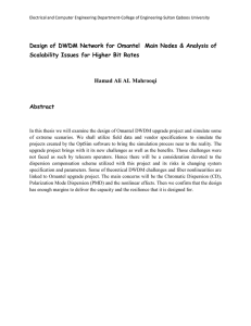 Design of DWDM Network for Omantel  Main Nodes &amp;... Scalability Issues for Higher Bit Rates