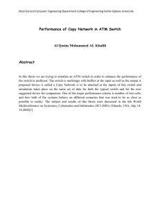 Performance of Copy Network in ATM Switch Abstract