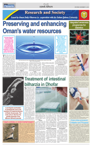 Preserving and enhancing Oman’s water resources 26 T