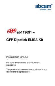 ab119691 – GFP Dipstick ELISA Kit  Instructions for Use