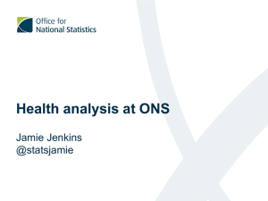 Health analysis at ONS Jamie Jenkins @statsjamie