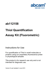 ab112158 Thiol Quantification Assay Kit (Fluorometric) Instructions for Use