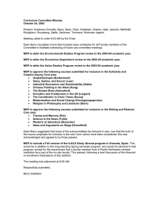 Curriculum Committee Minutes October 24, 2002