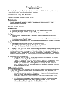 Diversity Committee Minutes February 12, 2003