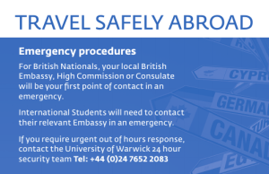 TRAVEL SAFELY ABROAD Emergency procedures
