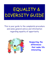 EQUALITY &amp; DIVERSITY GUIDE