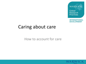 Caring about care How to account for care