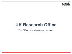 UK Research Office The Office, our mission and services