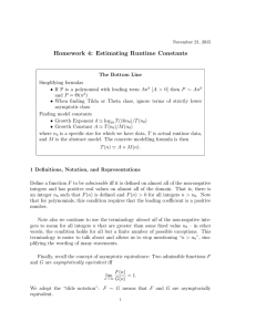 Homework 4: Estimating Runtime Constants