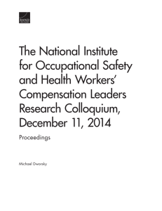 The National Institute for Occupational Safety and Health Workers’ Compensation Leaders