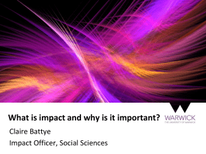 What is impact and why is it important? Claire Battye