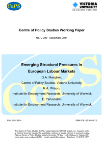 Emerging Structural Pressures in European Labour Markets