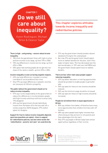 Do	we	still care	about inequality? This chapter explores attitudes