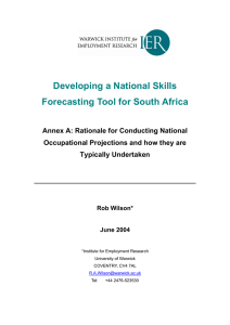 Developing a National Skills Forecasting Tool for South Africa