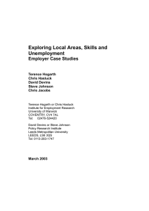 Exploring Local Areas, Skills and Unemployment Employer Case Studies