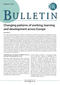 Changing patterns of working, learning and development across Europe Introduction