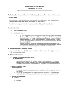 Graduate Council Minutes December 16, 2005