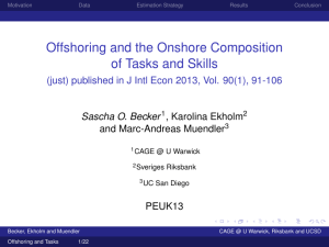 Offshoring and the Onshore Composition of Tasks and Skills Sascha O. Becker