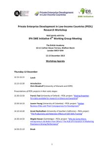 Private Enterprise Development in Low-Income Countries (PEDL) Research Workshop