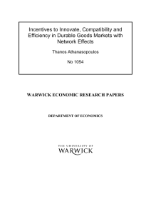 Incentives to Innovate, Compatibility and Efficiency in Durable Goods Markets with