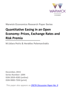 Quantitative Easing in an Open Economy: Prices, Exchange Rates and Risk Premia