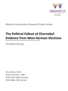 The Political Fallout of Chernobyl: Evidence from West-German Elections Christoph Koenig