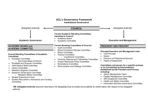 ’s Governance Framework UCL COUNCIL