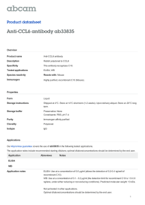 Anti-CCL6 antibody ab33835 Product datasheet Overview Product name