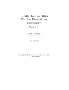 ACME Phase 2(c) RGA Enabling External User Functionality Version 6.1