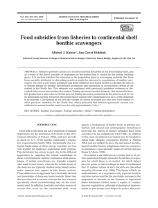 Food subsidies from fisheries to continental shelf benthic scavengers O PEN