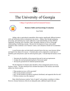 The University of Georgia Business Skills and Knowledge Evaluation