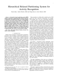 Hierarchical Relaxed Partitioning System for Activity Recognition Student Member, IEEE