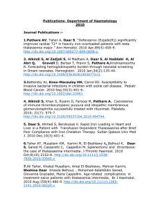 Publications- Department of Haematology 2010 Journal Publications :- 1.Pathare AV