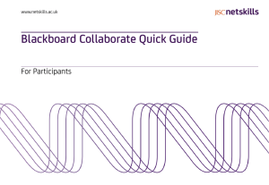 Blackboard Collaborate Quick Guide For Participants www.netskills.ac.uk