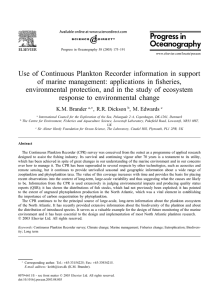 Use of Continuous Plankton Recorder information in support